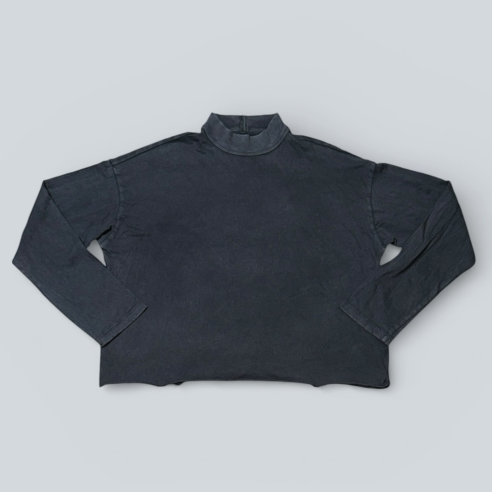 Aerie Cropped Mock Neck Long Sleeve Top